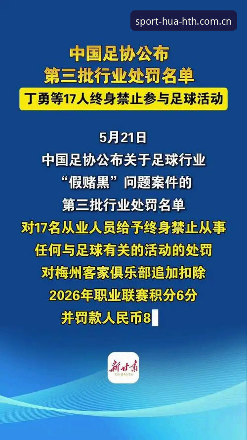 中国足协第三批禁足名单公布，华体会体育平台用户热议行业整顿新动向